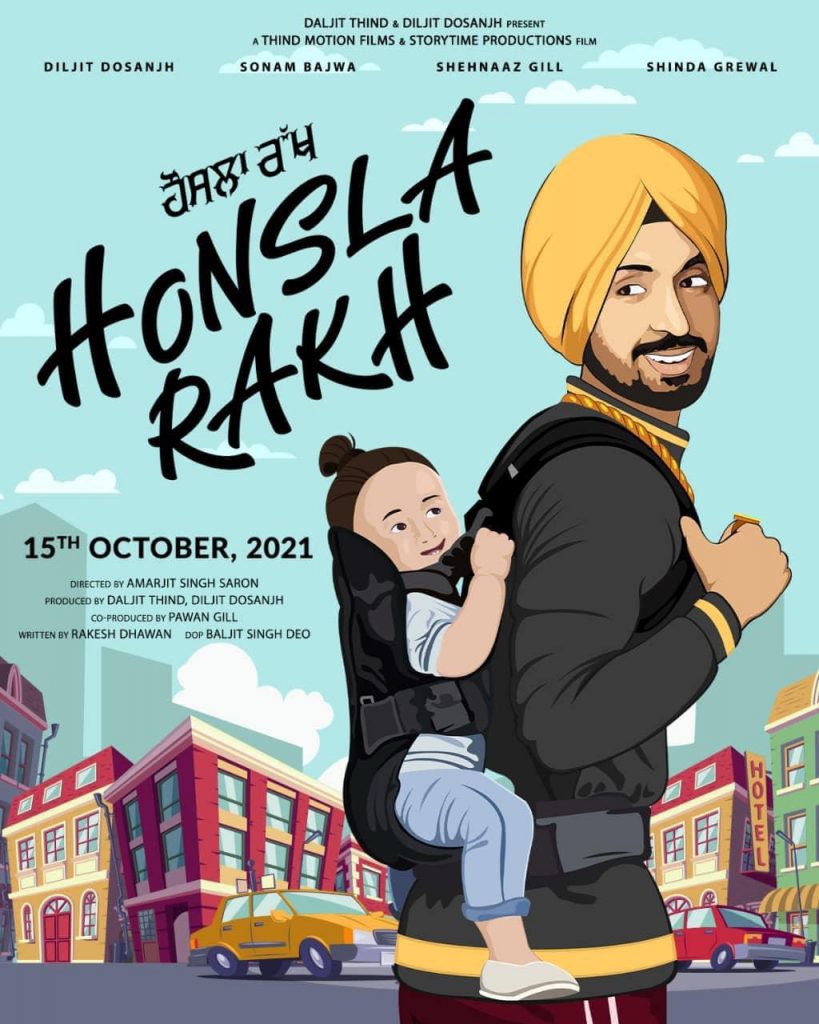 Honsla Rakh Movie Poster Announced Feat Diljit Dosanjh And Sonam Bajwa Punjabi Front Punjabi