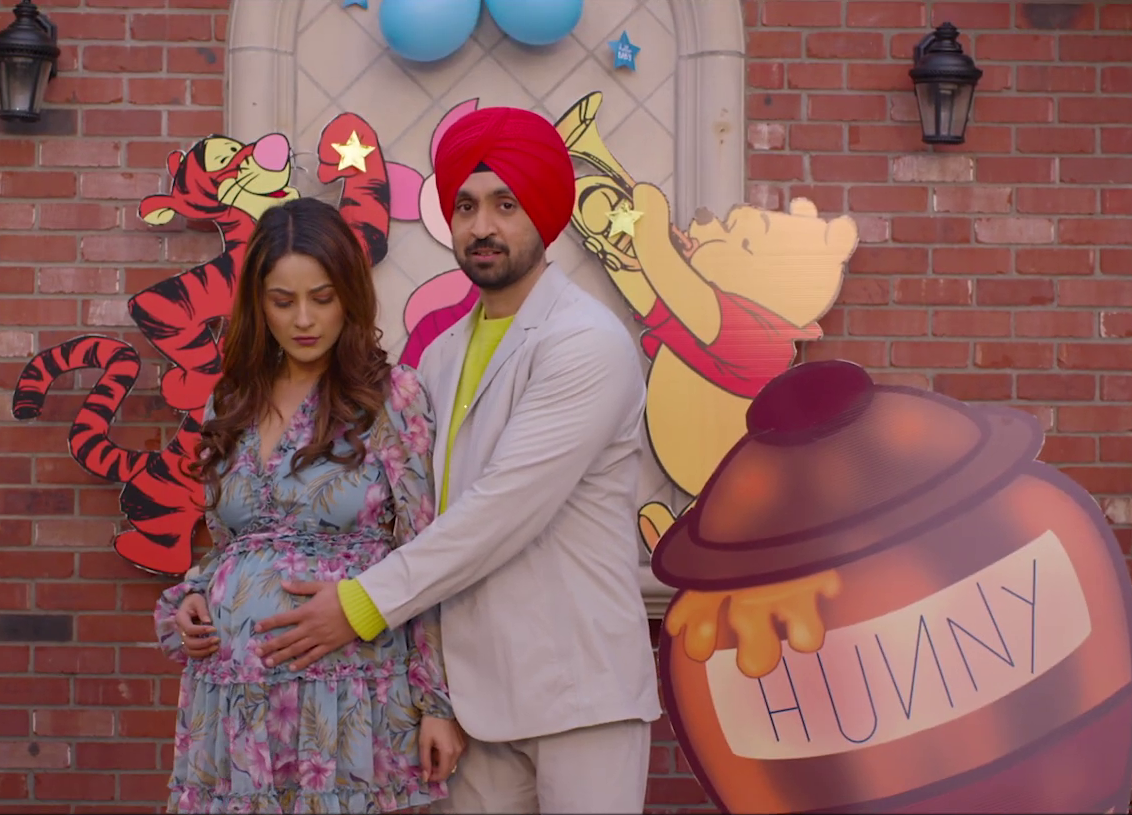 diljit dosanjh and shehnaaz gill in honsla rakh movie