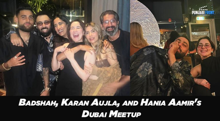 “Viral Buzz: Badshah and Karan Aujla Strike a Pose with Pakistani Actor Hania Aamir”