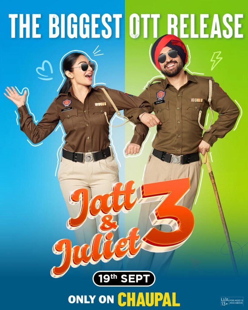 Jatt and Juliet 3 Now Streaming on Chaupal OTT: Fans Await Diljit Dosanjh’s Next Move!