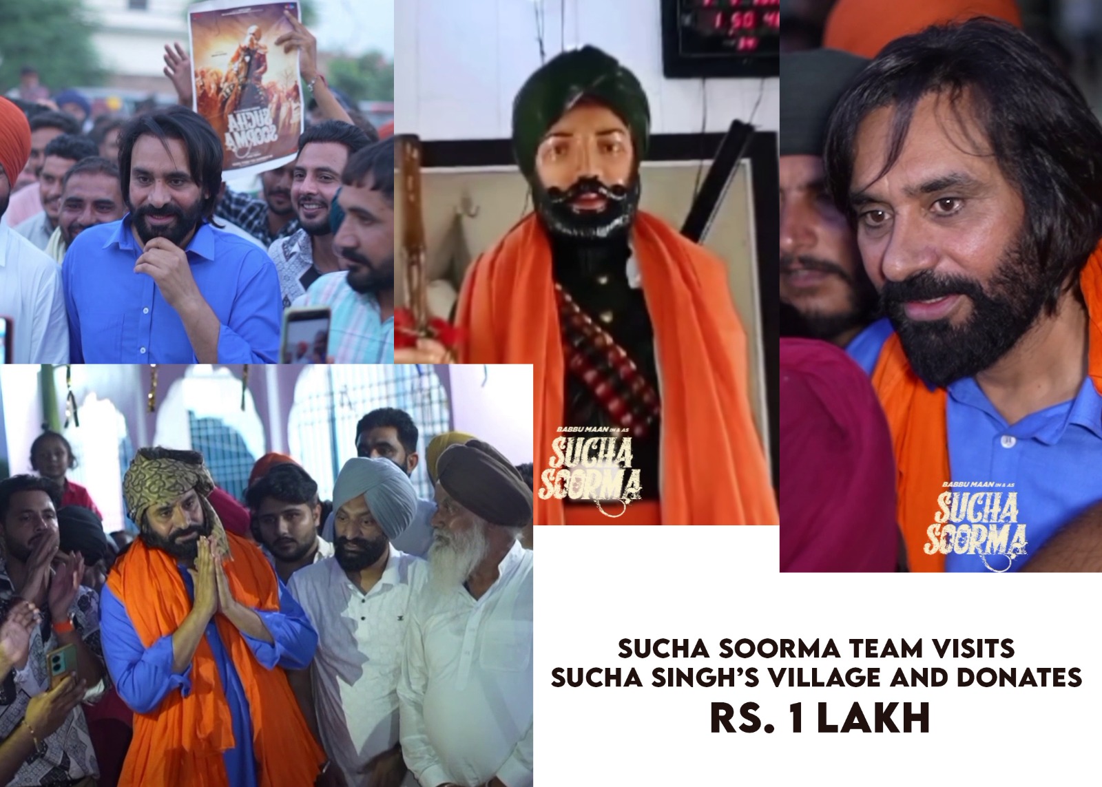 Sucha Soorma Team Visits Sucha Singh’s Village and Donates ₹1 Lakh