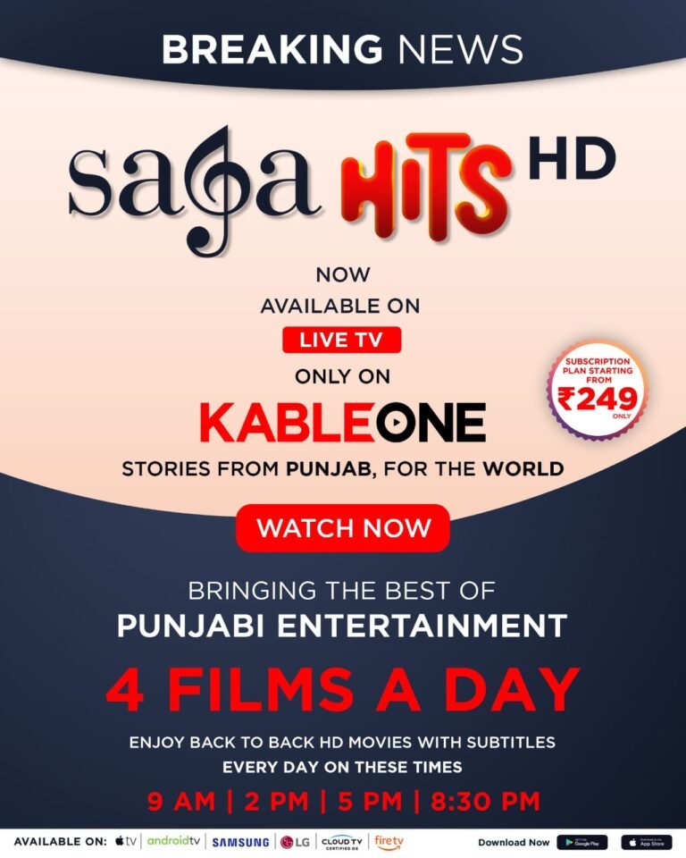 Saga Hits TV Now Streaming Live on KableOne OTT Platform